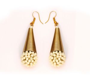 Golden cones earrings 